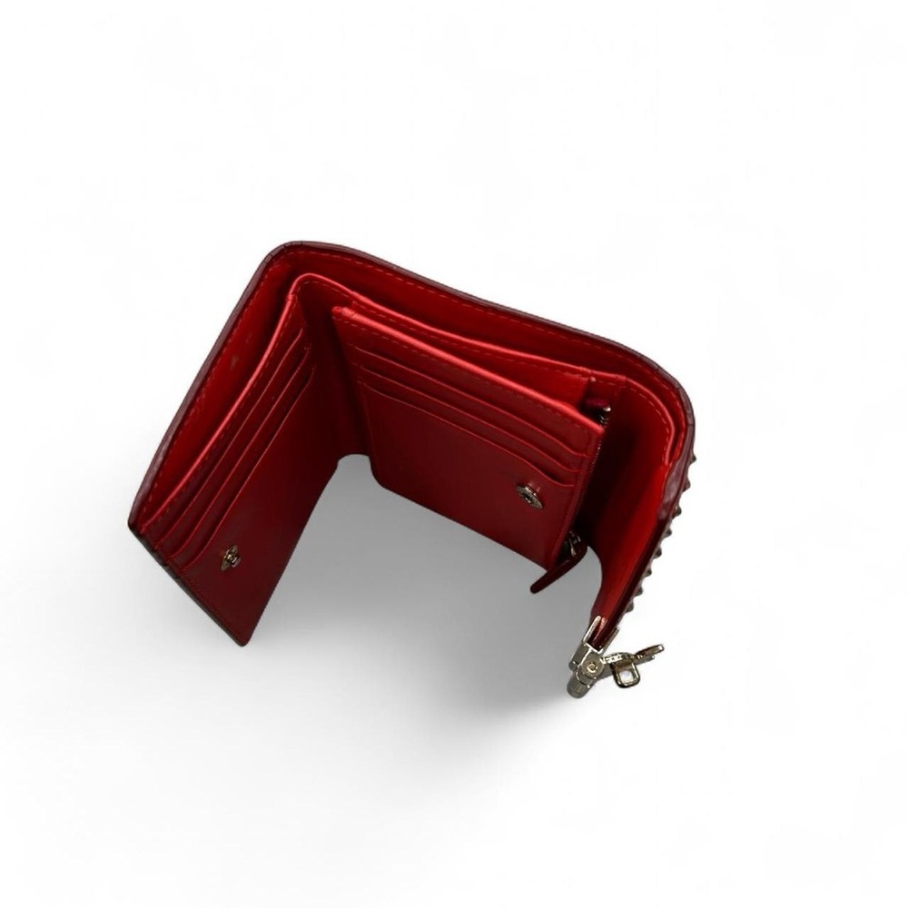 MCM Red Crocodile-Embossed Mini Wallet - Picture 8 of 9